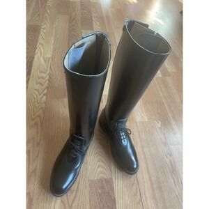 HISPAR Ladies dressage boots  10.5 Black Leather Equestrian Riding